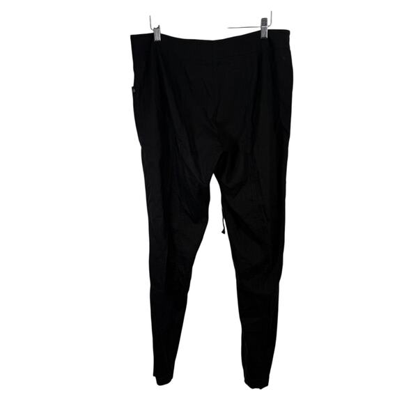 Eileen Fisher Black Linen Blend Cargo Pants Utility Lagenlook Y2K Womens 10 - Picture 4 of 7